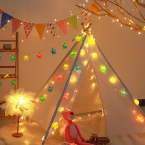 Led Pour Chambre D'enfant - Nuage 8 Modes - Intérieure 3 M - 20 Led - Étoiles - Nuage Et Étoiles - Avec Minuteur - Lampe Nuage Pour Chambre D'enfant, - Neuf