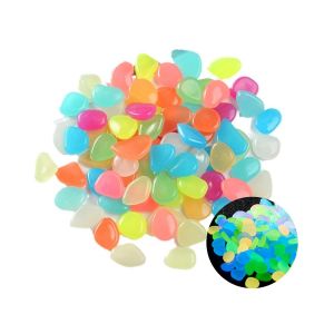 Mevronisshop-Lot De 500 Galets Phosphorescents &iquest; Mini Pierres Lumineuses Micro Paysages D&eacute;coratifs Pour Aquarium, Gravier, D&eacute;coration D'aquarium, Roche, Jardin, Chemin, Patio, Loisirs Cr&eacute;atifs &iquest; Mult - Neuf