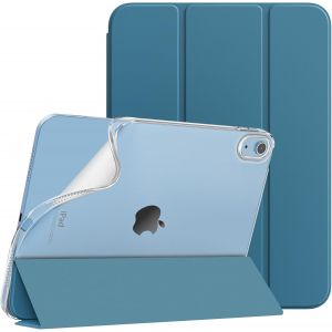 Coque Pour Ipad A16 11ème Génération 11 Pouces 2025, Ipad 10ème Génération 2022 10,9 Pouces, Mince Étui Tri-Fold En Tpu Souple Translucide Avec Réveil/Sommeil Auto, Bleu Paon - Neuf