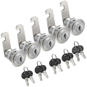 5pcs Serrure de sécurité 30mm Serrure de tiroir d'armoire avec serrure de boîte aux lettres Serrure de cylindre de combinaison Serrure de porte d'armoire - Neuf