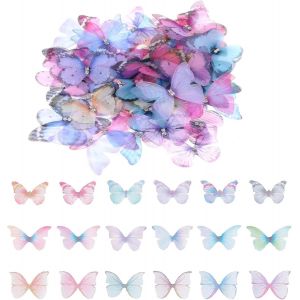 100 Pièces Stickers Papillon,3d Papillons Décoratifs,Schmetterling Deko,5cm Papillon Decoration,Pour Stickers Muraux,Ornements De Chambre D'enfants,Décor De Fête De Mariage - Neuf