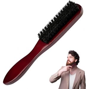 Meimie-Brosse Plaquage Cheveux,Brosse Poils Sanglier,Brosse A Chignon,Brosse Barbe Pour Femmes Hommes,Pour Cheveux Épais,Ondulés,Secs Ou Abîmés,Brosse Poils Sanglier - Neuf