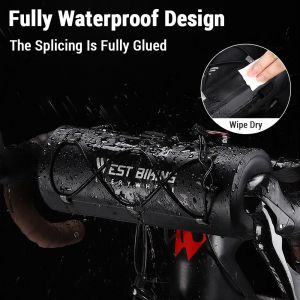 Sac De Guidon De VéLo Petit Sac De Guidon De VéLo Sacs De VéLo Avant Pratiques Pochette De Rangement Pour Guidon Avec BandoulièRe Little Mountain Road Bike Barrel Bag - Neuf