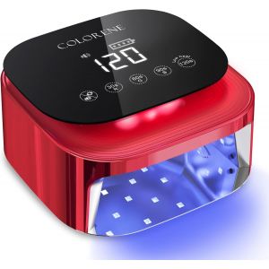 Sans fil UV LED Nail Light, 60W rechargeable ongle sèche - linge gel Polish Light, capteur intelligent LCD affichage ongle lumière, portable 30 PCS LED Nail light avec 4 réglages de minuterie - Neuf