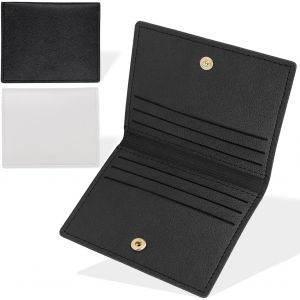 TRAHOO-Porte-Cartes de cr&eacute;dit Homme Porte-Cartes 2 pi&egrave;ce, Peut contenir 8 Cartes, Porte-Cartes Portefeuille Ultra-Mince, Portefeuille Noir pour Hommes et Femmes, PratiqueRFID - Neuf