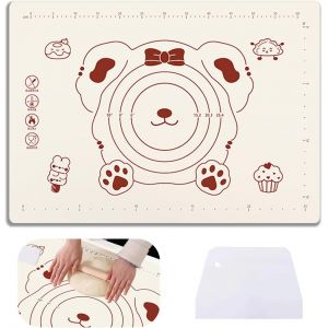 Loc-50X40Cm Tapis De Cuisson, Tapis Silicone, R&eacute;utilisable Tapis Patisserie Et Grattoir &Agrave; P&acirc;te, R&eacute;utilisable Tapis De P&acirc;te, Tapis De Cuisson Four Pour Macarons, Souffl&eacute;s, Pizza - Neuf