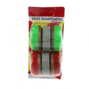 Set de 2 Aiguiseurs de Couteaux avec Pierre &agrave; Aiguiser Aff&ucirc;ter les Lames - Neuf