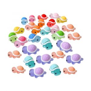 Lot de 30 mini tortues lumineuses pour aquarium, mignonnes figurines pour - Neuf