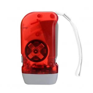 HUTP-LED main pressage Dynamo lampe de poche manivelle puissance liquidation lampe de poche torche lumière main presse Camping lampe pour d'urgence-Rouge - Neuf