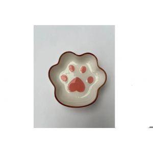 Coupelle Patte De Chat Mini Plat &Agrave; Assaisonnement Petite Assiette 9 Cm X 9 Cm Patte De Chien - Neuf