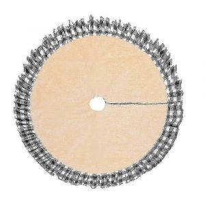 Jupe de sapin de No&euml;l de 122 cm (48 pouces) en lin et toile de jute &agrave; carreaux Buffalo, avec bordure d&eacute;corative pour une joyeuse f&ecirc;te de No&euml;l - Neuf