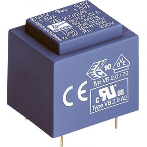 Vb 3,2/1/24 Transformateur Pour Circuits Imprim&eacute;s 1 X 230 V 1 X 24 V/ac 3.2 Va 133 Ma - Block - Neuf