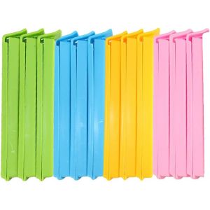 Kal-12 Pièces Alimentaire D'étanchéité Clips, Clip Fermeture Sachet, Pince Alimentaire Plastique, Clip Fermeture Cuisine Réutilisable, Clip Fermeture Sac Pour Emballage Cuisine Bonbons Snack - Neuf