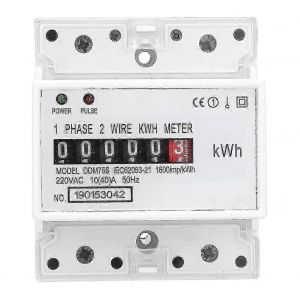 Compteur électrique,Kwh mètre,monophasé 4p led Din rail Consommation électrique Wattmètre Compteur d'énergie,10-40A - Neuf