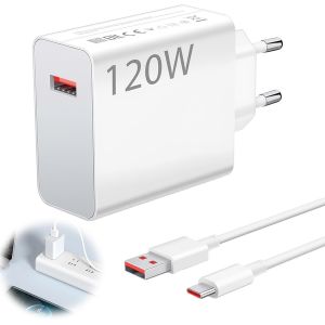 Cmjaagur-120w Chargeur Rapide Avec Câble Usb C 2m, Chargeur 120w Pour Xiaomi 14t Pro/14 Ultra/13t Pro/12t/13 Pro/13 Lite/13/12/ Note 12 Pro/Poco X6 Pro X6 X4[M2130] - Neuf
