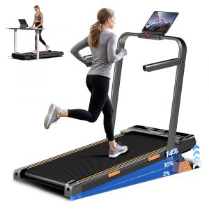 Tapis De Course Pliable & Silencieux Robore X5f 🏃 Moteur 2,5 Cv - Inclinaison 14% - Poids Max 150 Kg - &Eacute;cran Led & T&eacute;l&eacute;commande - Compact Pour Maison/Bureau - Neuf