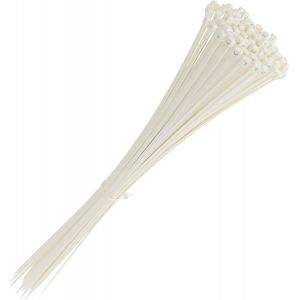 Collier de Serrage Grande Taille 430 mm x 4,8 mm,Attache Câble,Serre Câbles Grand Rilsan Nylon,Colliers Serre-Cable 430mm,Blanc,Lot de 200 Pièces - Neuf