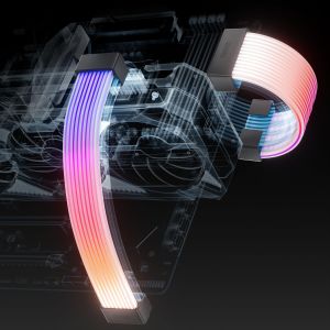 Argb Kit De Cache-C&acirc;ble Psu Aurora Rgb Pour Carte M&egrave;re Et C&acirc;ble Pc Gpu, 5 V 3 Broches Argb Sync, Compatible Avec Les C&acirc;bles Aurora-Co-Bl 12 + 4 Broches/8 Broches/24 Broches - Neuf