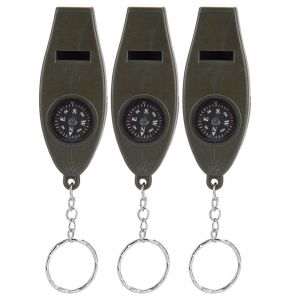 Sifflet De Survie D'urgence 4 En 1, 3 Pieces, Outil Multifonction Pour Camping, Randonnee, Chasse, Peche - Neuf