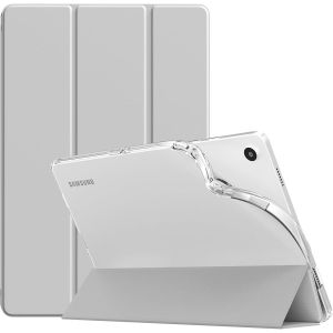 Eryi-Coque Pour Samsung Galaxy Tab A9+/A9 Plus 11"" 2023 Sm-X210/X216/X218, Étui De Protection Arrière En Tpu Translucide Pour Galaxy Tab A9+, Réveil/Sommeil Automatique, Gris Argent - Neuf