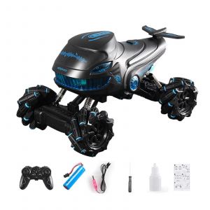 Remote Control Drift Car 4x4 Stunt Car Toy Model Play Vehicle Car LED Rotating Offroad Car Toy Children Electronic Gift-télécommande à poignée bleue c - Neuf