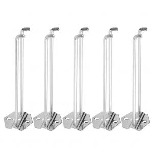 Lot de 5 crochets de suspension en acier zingue pour cles a molette 3 a 5 kg, 200 x 6 mm - Neuf