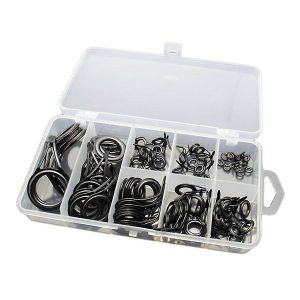 Kit De Réparation De Guides De Canne À Pêche En Acier Inoxydable 75 Pièces Avec Anneaux En Céramique - Durable Et Portable Pour Des Réparations Rapides - Neuf