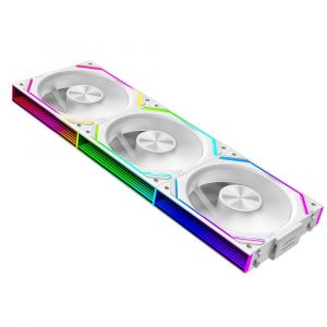 Splice Type ARGB PC UNI Fan Pack de Trois Ventilateurs Daisy Chain Fan 120mm Ventilateur(V2RS Blanc) - Neuf