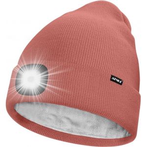 Nsiecd-Led Bonnet Lampe Frontale,Usb Rechargeable 4 Led Chapeau De Course Ultra Lumineux Lumi&egrave;re Hiver Chaud Polaire Doubl&eacute;e Tricot Bonnet Cadeaux Pour Hommes Et Femmes - Neuf