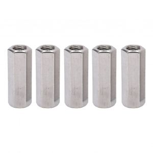 XYONG Lot de 5 ecrous d'accouplement hexagonaux argentes M12, resistants a la corrosion, en acier inoxydable 304 robuste - Neuf