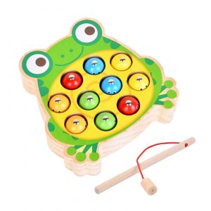 Jeu de pêche magnétique pour enfants, jouet éducatif précoce, jeu de capture de poissons, vie marine, jeu éducatif précoce parent-enfant-pêche à la grenouille - Neuf