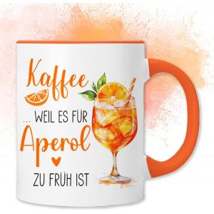 Tassenbrennerei Aperol Tasse,Aperol Allemand,Tasse À Café Amusante Avec Inscription En Allemand,Weil Es Für Aperol Zu Früh Ist,Holy Aperol,Cadeaux Pour Les Amis, Les Collègues - Neuf