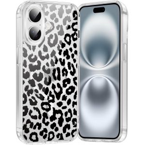 Eryi-Coque Magnétique Pour Iphone 16 6,1"", Compatible Avec Magsafe, Transparente Fille Etui Avec Aesthetic Motif Léopard Dessin, Souple Silicone Mince Tpu Bumper Case Antichoc Protection Housse, 03 - Neuf