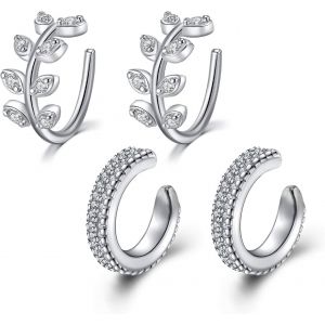 Kal-Faux Piercing Oreille Ear Cuffs Mancheete D'oreille Acier Chirurgical Non Piercing Boucle D'oreille Non-Percé Faux Piercing Nez Lèvre Helix Femme Homme - Neuf