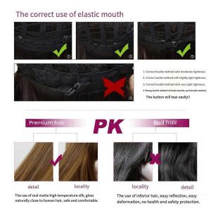Perruque Orange 60cm Cheveux Longs Bouclés Mi-Séparés Sans Frange - Neuf