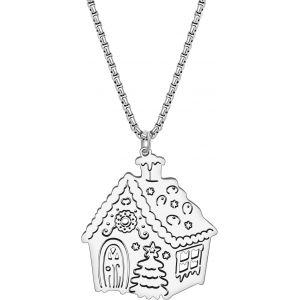 Kal-Collier De Noël En Acier Inoxydable Plaqué Or 18k Pour Les Femmes Et Les Filles Bijoux À Pendentifs Cadeaux Pour Décorations De Fêtes De Fin D'année - Neuf
