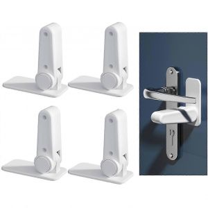 Fen&ecirc;tre De S&eacute;curit&eacute; Pour Enfants,Porte De S&eacute;curit&eacute; Pour Enfants En 4 Pi&egrave;ces,Poign&eacute;e De Fen&ecirc;tre De S&eacute;curit&eacute; Pour Enfants,Fen&ecirc;tre De S&eacute;curit&eacute; Pour Enfants Adh&eacute;sive 3m Pour B&eacute;b&eacute;s Et Animaux Domestiques - Neuf