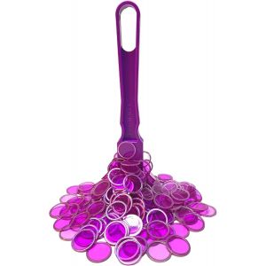 Kit de Bingo Magn&eacute;tique,1 B&acirc;ton Magn&eacute;tique + 100 Jetons Loto,Jetons Magn&eacute;tiques avec Stick,Jeu &Eacute;ducatif pour Enfants et Accessoire Pratique de Stockage (Violet) - Neuf