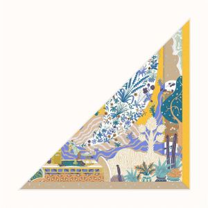 Marque Triangle Foulard femme serg&eacute; foulards en soie luxe Bandana bandeau Hijab Foulard Foulard ch&acirc;le color&eacute; lumi&egrave;re fleur boule--15 - Neuf