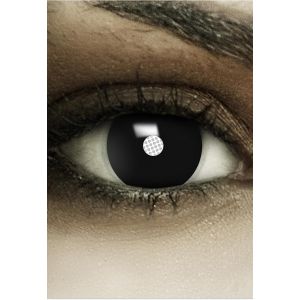 Kalanka-Lentilles De Contact Halloween Noires U2013 Effet Frozen Shadow, Sans Correction, 1 Paire (2 Pcs) U2013 Accessoire De D&eacute;guisement - Neuf