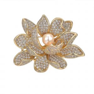 Broche En Cristal Argent&eacute;, &Eacute;pingle &Agrave; Strass, Bijou Pour Femme, &Eacute;l&eacute;gante Broche En Perles Pour Foulard, Id&eacute;ale Pour Une Mari&eacute;e Ou Une Demoiselle D'honneur. - Neuf