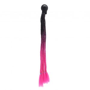 Tresses De Casque De Moto A Ventouse, Style Punk, Queue De Cheval, Degrade De Couleurs, Noir, Rose, Rouge - Neuf