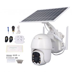 XYONG Camera de securite solaire 3MP 1080P HD sans fil 360¡ã PIR detection de mouvement camera exterieure pour hall 2,4 GHz WiFi - Neuf