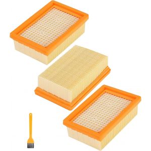 3PCS Filtres Plissés Plats pour aspirateur Kärcher,Filtres Compatibles avec Aspirateur Kärcher WD4,WD5,WD6,MV4,MV5,MV6,Remplacement Plat Plissés Filtre pour Kärcher 2.863-005.0 - Neuf