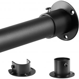 TIANYI-Tringle &agrave; v&ecirc;tements r&eacute;glable 74-284 cm - Noir - Tringle t&eacute;lescopique pour chambre &agrave; coucher, armoire (diam&egrave;tre 32 x 28 mm) - Neuf