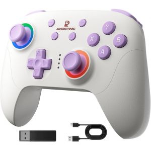 Rg P01 Wireless Gaming Controller Play Gaming Gamepad With Hall Effect Joystick/Triggers Joystick And Controller Gamepad For Bluetooth/ Ps3/Pc/Switch/Ios/Android,Customizable Rgb Lighting.[D34] - Neuf