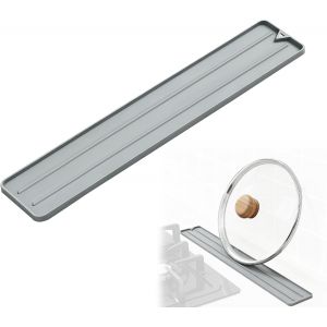 Kalanka-Tapis &Eacute;gouttoir &Eacute;troits, 45 X 8,5 Cm Tapis Vaisselle Egouttoir En Silicone, Antid&eacute;rapant Tapis Evier Cuisine Pour Tasses Bouteilles Planches &Agrave; D&eacute;couper, Tapis De Bar, Gris - Neuf