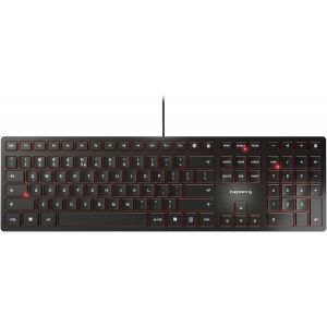 Kc 6000 Slim, Clavier Au Design Ultra-Plat, Layout Us International (Qwerty), Filaire (Connexion Usb-A), Silencieux, Durable, Marquage Des Touches, Noir - Neuf