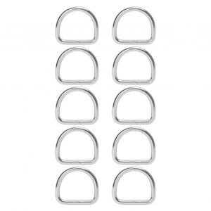 10 PCS 316 Acier Inoxydable D Anneau Sans Soudure Soudé Matériel D Boucle Anneau Planche de Surf Kayak Accessoires 6mm 40x37x6mm / 1.6x1.5x0.2in - Neuf