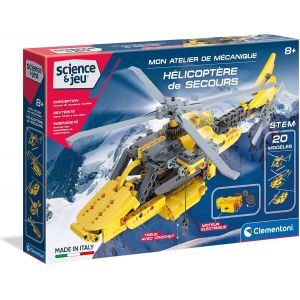 Jeu De Construction - H&eacute;licopt&egrave;re De Secours - Mon Atelier De M&eacute;canique - Neuf